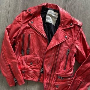 Zadig & Voltaire lenni biker jacket metallic